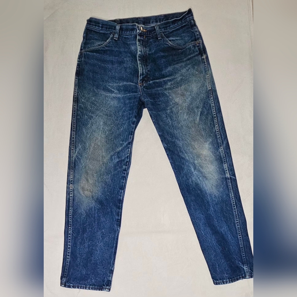 Vintage Rustler Jeans | Rugged Distressed Denim | Authentic Workwear Fade 36x32